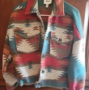 Shero Navajo tribal print shacket